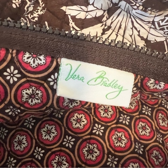 VERA BRADLEY Imperial Toile Medium Duffle Bag Carryon Travel Brown Pink Asian 09 - Picture 12 of 13